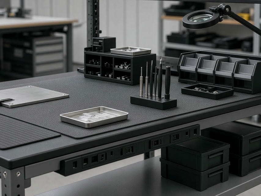 Mesas Antiestáticas Industriales para Ensamble Electrónico | CleanroomLink